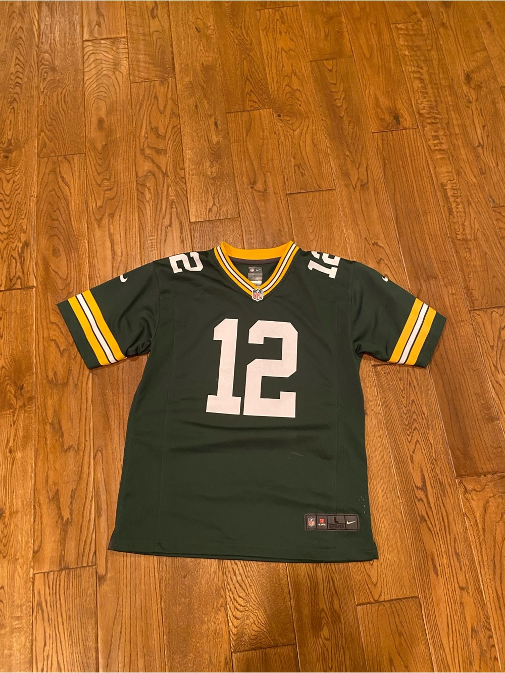 Nike Green & Yellow Kids Football Jersey #12